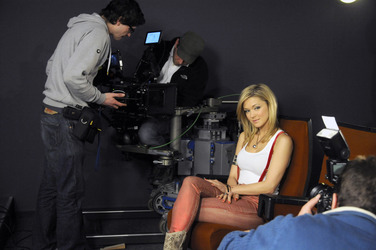 Linda Hesse beim Videodreh im Filmpark Babelsberg, Potsdam