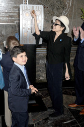 Yoko Ono Celebrates 'World Autism Awareness Day' At The Empire State Building