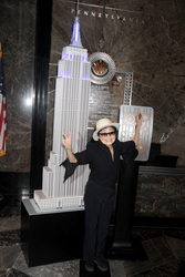 Yoko Ono Celebrates 'World Autism Awareness Day' At The Empire State Building