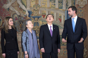 Letizia von Spanien, Yoo Soon-taek, Ban Ki-Moon, Felipe von Spanien