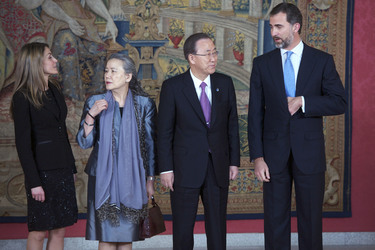 Letizia von Spanien, Yoo Soon-taek, Ban Ki-Moon, Felipe von Spanien