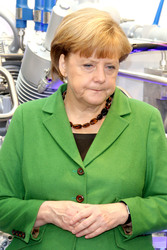 Messerundgang von Kanzlerin Merkel und Präsident Putin, Hannover