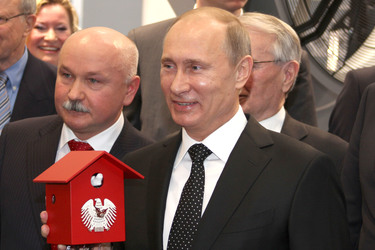 Messerundgang von Kanzlerin Merkel und Präsident Putin, Hannover