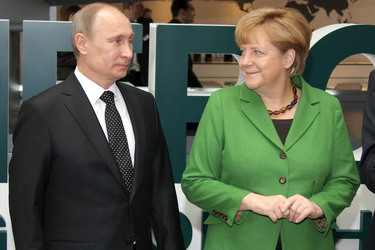 Messerundgang von Kanzlerin Merkel und Präsident Putin, Hannover