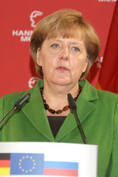Messerundgang von Kanzlerin Merkel und Präsident Putin, Hannover