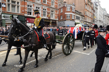 Margaret Thatcher Trauerzug, London