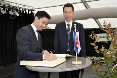 Philipp Rösler auf der Wirtschaftsmesse Robby, Mariensee