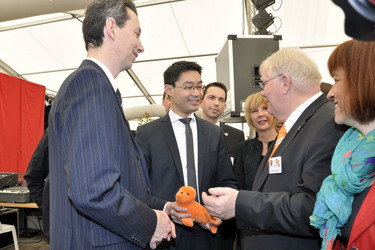 Philipp Rösler auf der Wirtschaftsmesse Robby, Mariensee