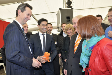Philipp Rösler auf der Wirtschaftsmesse Robby, Mariensee