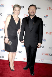 Ricky Gervais mit Lebensgefährtin Jane Fallon