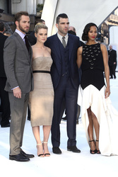 Chris Pine, Alice Eve, Zachary Quinto und Zoe Saldana