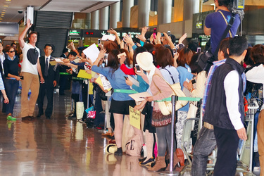 Ankunft  von Armie Hammer in Japan