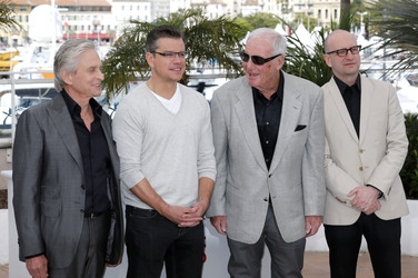 Michael Douglas, Matt Damon, Jerry Weintraub, Steven Soderbergh
