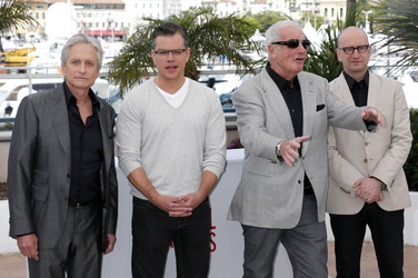 Michael Douglas, Matt Damon, Jerry Weintraub, Steven Soderbergh