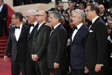 Matt Damon, Jerry Weintraub, Steven Soderbergh, Greg Jacobs, Michael Douglas, Richard LaGravenese
