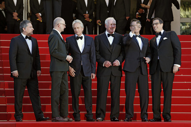 Greg Jacobs, Steven Soderbergh, Michael Douglas, Jerry Weintraub, Matt Damon, Richard LaGravenese