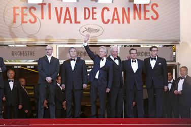 Steven Soderbergh, Greg Jacobs, Michael Douglas, Jerry Weintraub, Matt Damon, Richard LaGravenese
