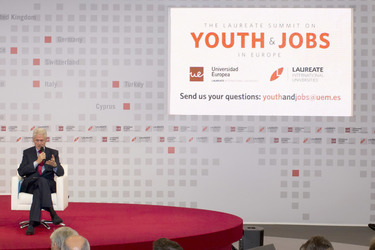 'Laureate Summit on Youth and Jobs' Podiumsdiskussion, Madrid
