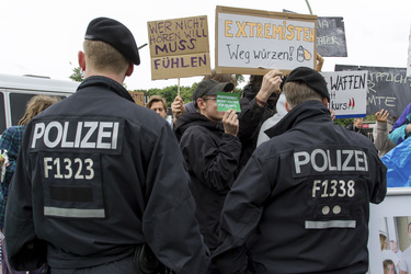 Polizei-Demonstration gegen das Pfefferspray-Verbot, Berlin
