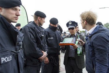 Polizei-Demonstration gegen das Pfefferspray-Verbot, Berlin