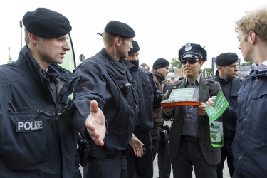Polizei-Demonstration gegen das Pfefferspray-Verbot, Berlin