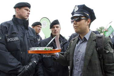 Polizei-Demonstration gegen das Pfefferspray-Verbot, Berlin