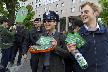 Polizei-Demonstration gegen das Pfefferspray-Verbot, Berlin