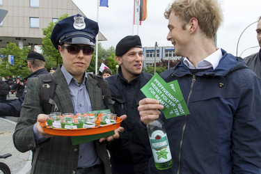Polizei-Demonstration gegen das Pfefferspray-Verbot, Berlin