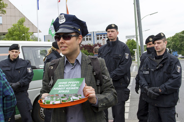Polizei-Demonstration gegen das Pfefferspray-Verbot, Berlin