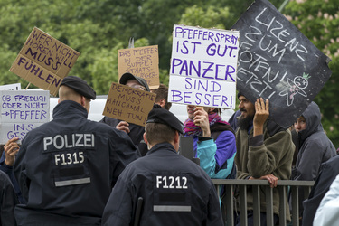 Polizei-Demonstration gegen das Pfefferspray-Verbot, Berlin
