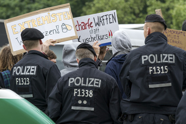 Polizei-Demonstration gegen das Pfefferspray-Verbot, Berlin