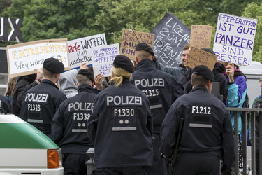 Polizei-Demonstration gegen das Pfefferspray-Verbot, Berlin