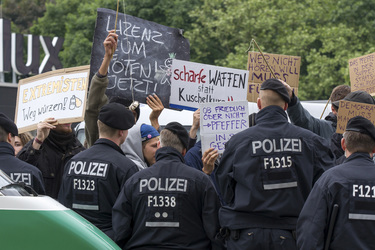 Polizei-Demonstration gegen das Pfefferspray-Verbot, Berlin