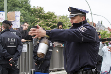Polizei-Demonstration gegen das Pfefferspray-Verbot, Berlin