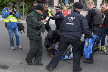 Polizei-Demonstration gegen das Pfefferspray-Verbot, Berlin