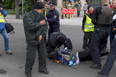 Polizei-Demonstration gegen das Pfefferspray-Verbot, Berlin