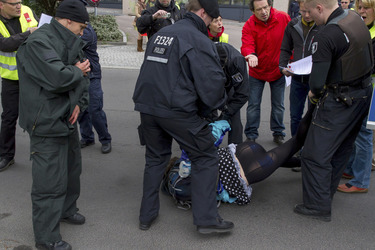 Polizei-Demonstration gegen das Pfefferspray-Verbot, Berlin