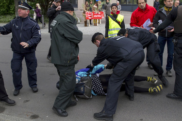 Polizei-Demonstration gegen das Pfefferspray-Verbot, Berlin