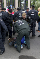 Polizei-Demonstration gegen das Pfefferspray-Verbot, Berlin