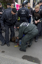 Polizei-Demonstration gegen das Pfefferspray-Verbot, Berlin