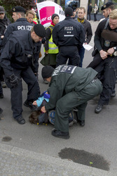 Polizei-Demonstration gegen das Pfefferspray-Verbot, Berlin