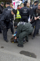 Polizei-Demonstration gegen das Pfefferspray-Verbot, Berlin