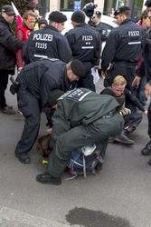 Polizei-Demonstration gegen das Pfefferspray-Verbot, Berlin