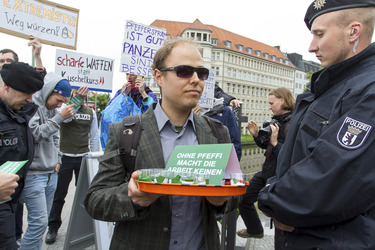 Polizei-Demonstration gegen das Pfefferspray-Verbot, Berlin