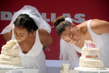 'Bridezillas' Kuchen-Esswettbewerb & We TV's 10. Geburtstag, New York