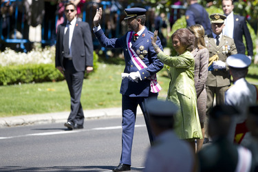 Die königliche spanische Familie beim Armed Forces Day, Madrid