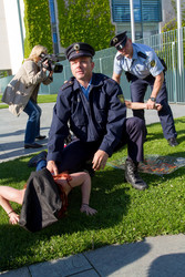 Femen Protest am Bundeskanzleramt, Berlin