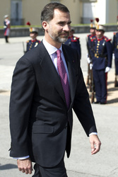 Prinz Felipe empfängt Prinz Naruhito, Madrid