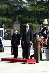 Prinz Felipe empfängt Prinz Naruhito, Madrid