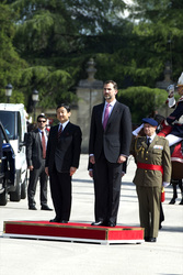 Prinz Felipe empfängt Prinz Naruhito, Madrid